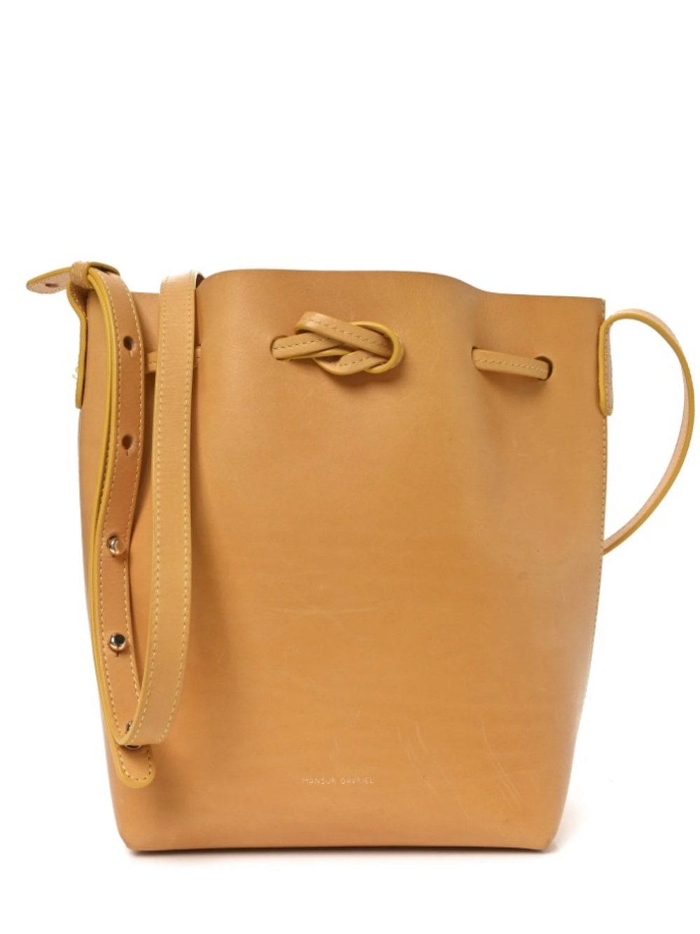 Mansur Gavriel Calfskin Mini Bucket Bag Sun